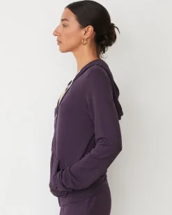 MONROW Supersoft Zip Up Hoody MIDNIGHTPLUM Discount